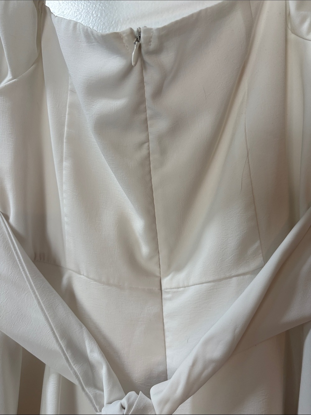 Ivory Ruffle V-Neck Mini Dress - Picture 7 of 16